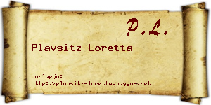 Plavsitz Loretta névjegykártya